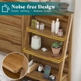 thumbnail image 6 of VanAcc Queen Bed Frame Farmhouse with 98" W Headboard, Bookshelves & Charging Station, Natural Oak, 6 of 8
