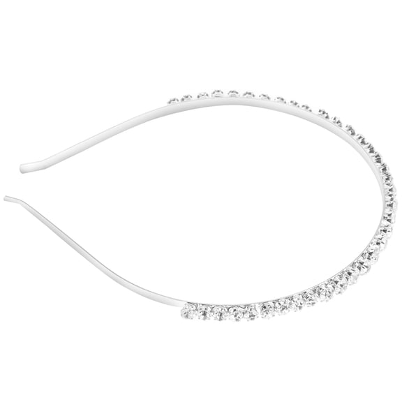 LOLIPPYY Rhinestone Headband for Women's and Girls Dark Grey Alloy Decorative Hairband for Weddings and Special Occasions