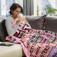 thumbnail image 3 of Sister Gifts Blanket 50"X60", Sister Birthday Gifts from Sister, Sister Gift from Sister, Gifts for Sister, Big Sister Gifts,Birthday Gifts for Sister, Big Sister Gifts for Little Girl Blanket, 3 of 6