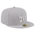 thumbnail image 3 of Men's New Era Gray Philadelphia 76ers Color Pack 59FIFTY Fitted Hat, 3 of 6