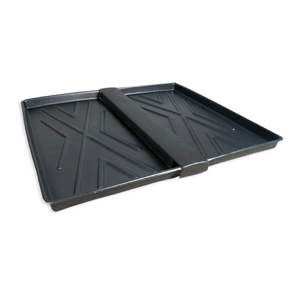 GXCZ Spill Containment Pallet 2371 Polyethylene Rack Containment Two Tray, 16 Gallon Capacity, 44" Length x 48" Width x 2-3/4" Height, Black