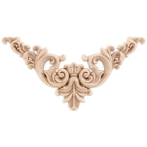 Unpainted Wood Oak Carved Corner Onlay Applique Furniture Home Decor 12.5x12.5cm xc9468
