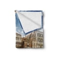 thumbnail image 2 of Italian Soft Flannel Fleece Throw Blanket, Gondolas in the Venetian Adriatic Lagoon Historical Venezia Photo, Cozy Plush for Indoor and Outdoor Use, 70" x 90", Almond Green Sand Brown, by Ambesonne, 2 of 6