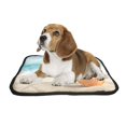 thumbnail image 2 of PKQWTM Summer Beach Seashell Sea Sand Blue Ocean Pet Dog Cat Bed Pee Pads Mat Cushion Potty Dogsblankets Crate Bed Kennel 25x30 inch, 2 of 3