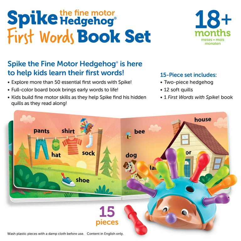 Learning Resources Spike The Fine Motor Hedgehog - Toddler Learning Toys,  Fine Motor and Sensory Toys for Kids Ages 18+ Months, Montessori Toys