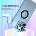 thumbnail image 3 of for iPhone 13 Pro Max Case Plating Magnetic Crystal [ Support for Magsafe ] Luxury Case Camera Protector Shockproof Protective Edge Cover Screen Protector Cover Girls Women Phone Case -Blue, 3 of 12
