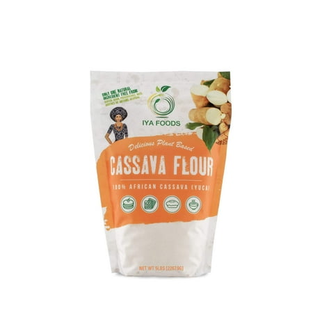 Iya Foods Premium Cassava Flour 5 lb. bags, Gluten-Free, Kosher certified,