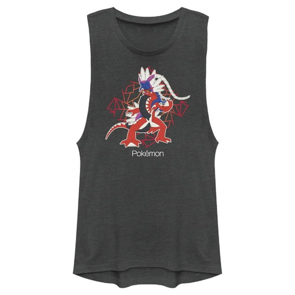 Junior's Pokemon Koraidon Portrait Festival Muscle Graphic Tee Charcoal Medium