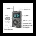 thumbnail image 3 of Portable Mini Radio Pocket AM FM Digital Radio Receiver Auto-Search Channel TF Card MP3 Music Player,1 * Portable Radio 1 * Earphone 1 * USB Cable 1 * English manual,Gray, 3 of 8