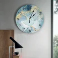 thumbnail image 3 of Marble Abstract Blue Design Wall Clocks Silent Home Cafe Office Wall Decor Clocks for Kitchen Wall Art Large Wall Clocks 25cm（14 Inch）, 3 of 6
