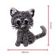 thumbnail image 4 of Broche de gato lindo de aleación cristal Likrtyny Para estrenar, 4 of 6