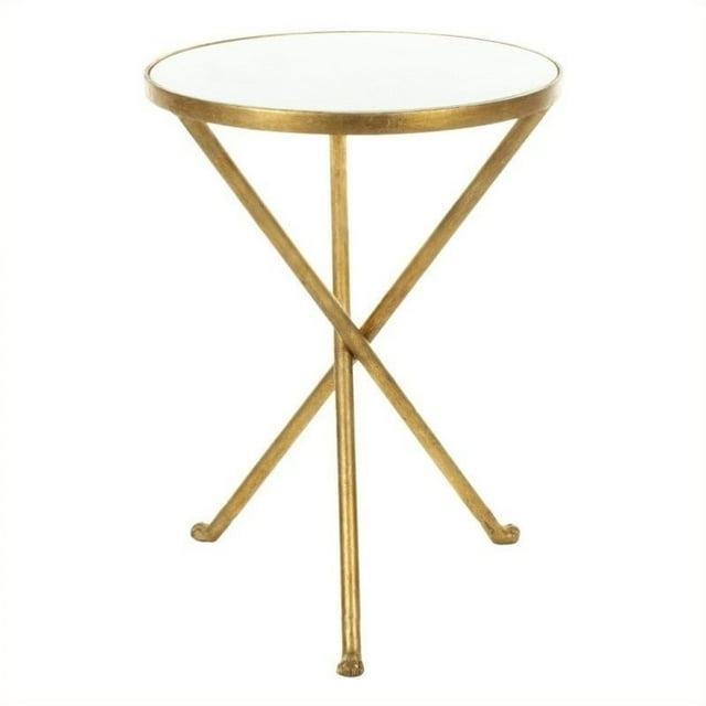 Safavieh Table d'Appoint Mary en Marbre Blanc et Or