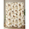 thumbnail image 4 of Fsddascl Western Cowboy Shower Curtain Set - 48" x 72" Washable Bathtub Curtain with 12 Hooks, Vintage Country Horse Plants Art Waterproof Fabric Stall Shower Curtains for Bathroom/Bathtub Décor, 4 of 6