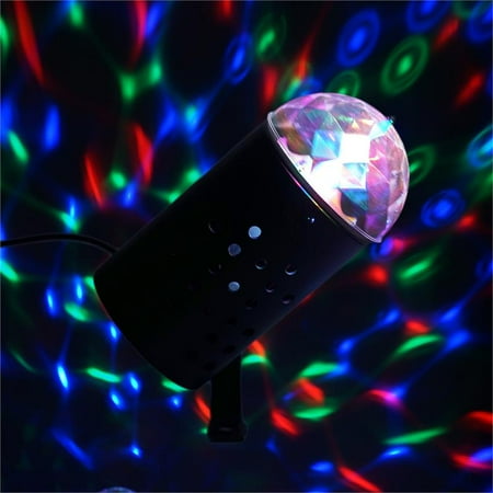 Disco Ball Spotlight - BalsaCircle Red Green Blue Rotating LED Disco Ball Stage Spot Light - Wedding Party Stage Home Centerpieces Decorations Supplies