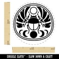 thumbnail image 2 of Sacred Celestial Moon Scarab Self-Inking Rubber Stamp Ink Stamper - Brown Ink - Medium 1 Inch, 2 of 7