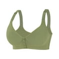 thumbnail image 2 of No Show Everyday Bras - Women's Fashion Front-Closure Strap Solid Color Large Size Underwear Bra Green 44, 2 of 9