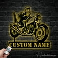 thumbnail image 3 of Handmadetneonsign Custom Old Man Riding Chopper Motorcycle Metal Wall Art LED Light - Personalized, 3 of 5