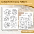 thumbnail image 2 of 24Pcs Water Soluble Hand Sewing Stabilizers 8.3"x11.7" Funny Embroidery Pattern Stabilizer 4 Sheets Marine Animal Stick and Stitch Embroidery Paper Sticker, 2 of 7