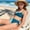 Dark Green, variant on EliteGoogv Big Girls Two Pieces Swimsuits s Spaghetti Straps Bikini Sets Color Block Stretchy Bathing Suit Vacation Swimsuit Swimwear For Girls,Black1,9-10Y