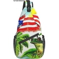 thumbnail image 1 of Puerto Rico Rican Flag Sling bag/Crossbody Backpack/Puerto Rican Shoulder Bag for Travel Hiking Cycling Camping Work, 1 of 1