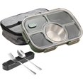 thumbnail image 1 of Bento Lunch Box, 5-Compartment Food Container With Salad Bowl，Leakproof Salad Lunch Containers With Utensils & Lunch Bag,Microwaveable Lunch Box For Office,School. (Green, 5- compartment), 1 of 8