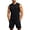 A Black, variant on Men's Short Sets 2 Piece Outfits Summer Sets Comfortable Men's Solid Color Sleeveless Round Neck Elastic Waist Shorts Casual Sports Set Black M