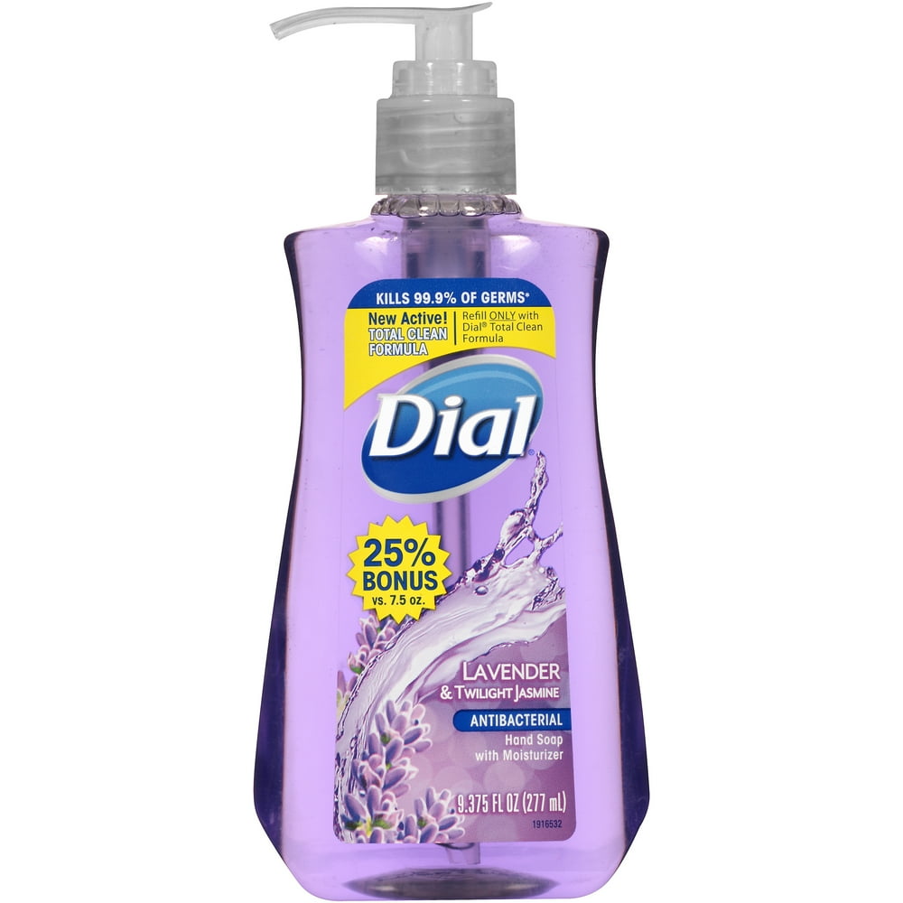 Dial Antibacterial Liquid Hand Soap, Lavender & Jasmine, 9.375 Ounce