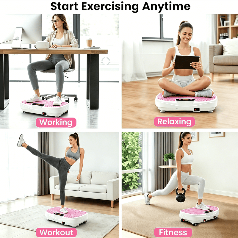 ENZVOIA Vibration Plate Exercise Machine, 120 Speeds, 5 Preset Modes, for Weight Loss, 300 lb Capacity, Portable