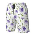thumbnail image 4 of Fotbe Purple Chicory Trajes de Baño Estampados para Hombre, Shorts de Verano de Secado Rápido, Ropa de Playa, Bañadores-XX-Large, 4 of 6