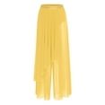 thumbnail image 6 of Sholeno Womens Sparkly 2 Pieces Lyrical Modern Dance Outfits Asymmetrical Shoulder Crop Tops with Pants Set Yellow L, 6 of 7