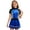 Royal Blue, variant on Kids Girls Race Car Driver Dress Checkerboard Shiny Sequin Dance Leotard Red 10