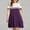 Purple, variant on Babysbule Clearance Woman Summer Dresses Fashion Women Summer Casual Strapless Patchwork O-Neck Loose Short Sleeve Dress