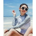 thumbnail image 4 of Women's UV Sun Protection Long-Sleeve Crew Rashguard Dot Rash Guards Athletic Top, 4 of 4