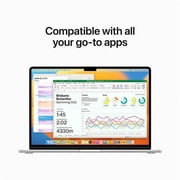 Restored Apple MacBook Air (15-inch) Laptop with Apple M2 Chip with 8-core CPU and 10-core GPU, 256GB - Silver