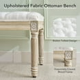 thumbnail image 4 of Farmhouse Fabric Entryway Bench, White, 4 of 7