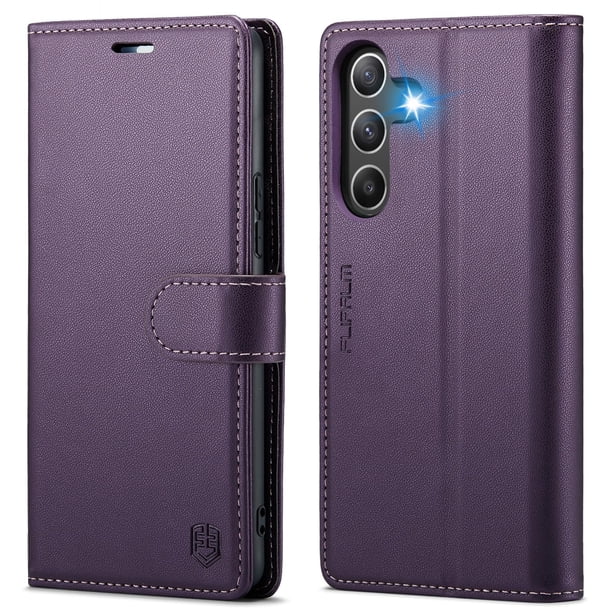 Funda tipo cartera FLIPALM para Samsung Galaxy A16 5G RFID Morada