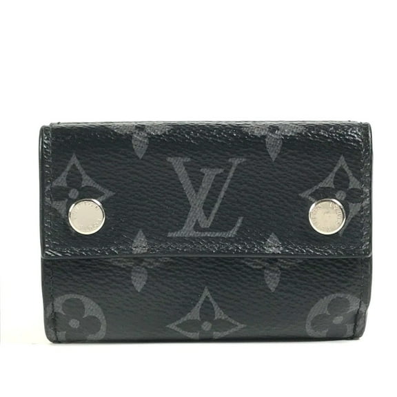 Pre-Owned LOUIS VUITTON M67630 Monogram Eclipse Discovery Compact Trifold Wallet in... (Good)