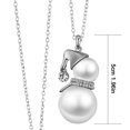 thumbnail image 3 of LNMQLPDBS Big Pearl Snowman Pendant Christmas Snowman Pendant Necklace Imitation Pearl Crystal Necklace Big Gourd Necklace Long Sweater Chain for Women Elegant Necklaces Pendants Long Necklace, 3 of 8