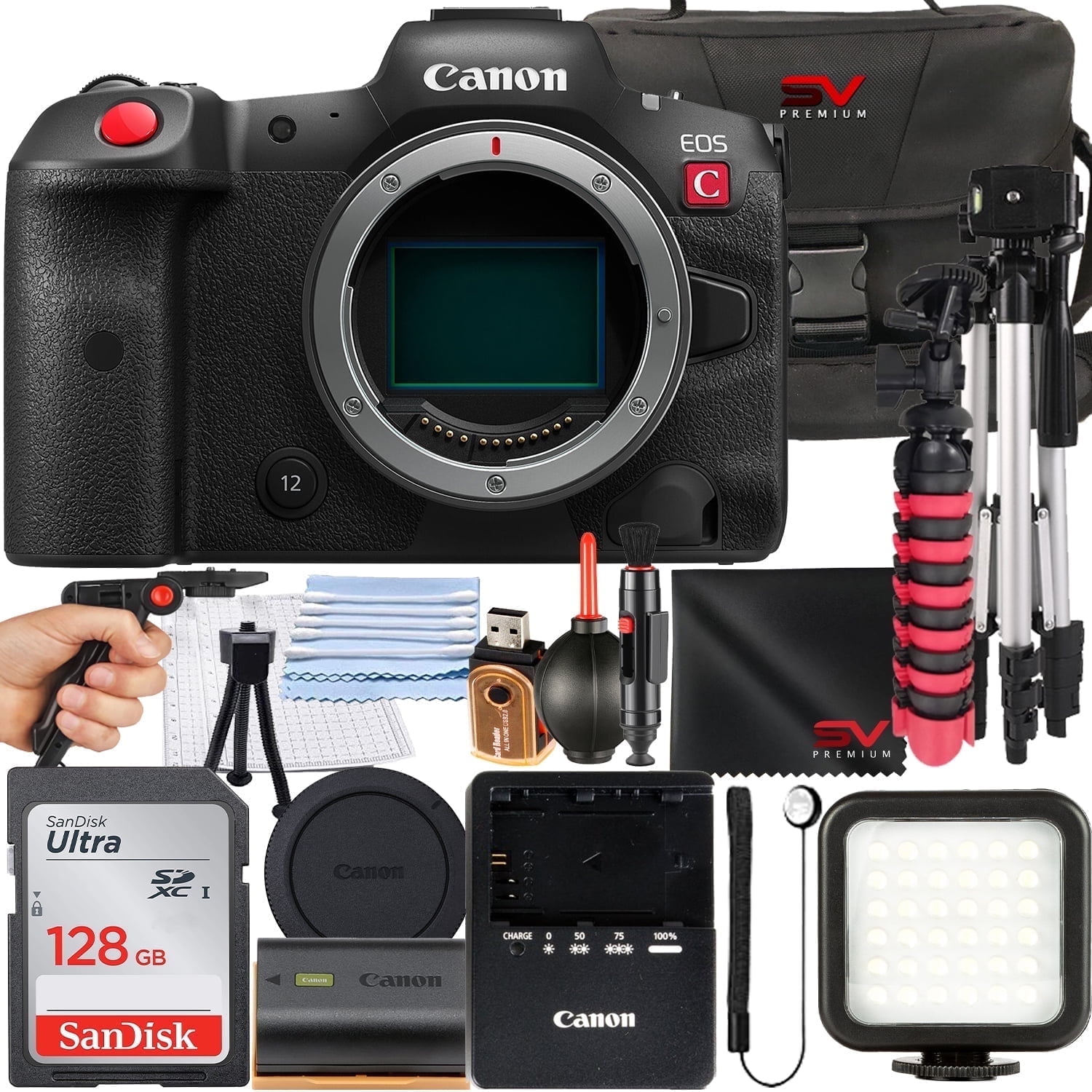 Canon EOS C70 Cinema Camera Kit w/ 128GB SD Card, HDMI, Case