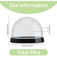 thumbnail image 2 of 4PCS Plastic Dome Cloche Display Case 2.28x3.07" Plastic Cloche Bell Jar Display Dome with Black Base Round Plastic Dome Cover for Flower Collectables Decorations Crafts Statue, 2 of 6