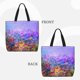 thumbnail image 2 of Balery Colorful Purple Cosmos Flower Bolsa de Mano para Mujeres con Cremallera, Bolsa de Gimnasio con Compartimentos, Bolsa para Laptop, Bolsa para Trabajo, 2 of 6