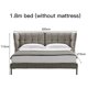 thumbnail image 1 of Leather Italian Double Bed Master Bedroom Fashionable Comfortable Bed Sets for Bedroom Modern Minimalist Home Furniture My Lux Decor Round, 1 of 10
