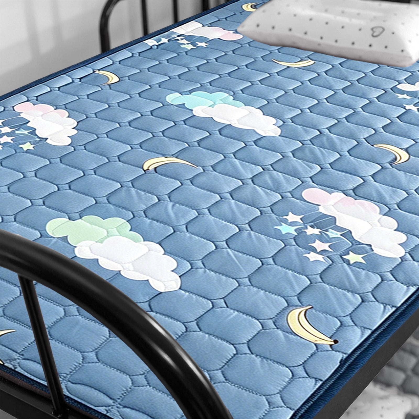 Mattress Protector Non Slip Quilted Mattress Pad Breathable Reversible Washable Bed Cover Comfortable Durable Stay In Place Design, for Bedroom Dorm Bed Home Sleeping Protection