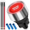thumbnail image 1 of 12V-24V / 50A Push Start Ignition Switch Momentary Engine Start Ignition Button Blue LED Ignition Button Car Start Stop Button SPST ON-OFF, 1 of 5