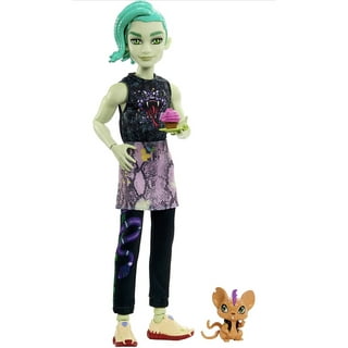 Monster High Cleo De Nile Fashion Doll with Blue Streaked Hair, Accessories  & Pet Dog