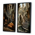 thumbnail image 3 of Designart "Refuge Rich Castles Royal wall art II" Castles Framed Wall Art Set Of 2 - Beige Architecture Framed Canvas Set For Living Room Decor, 3 of 7