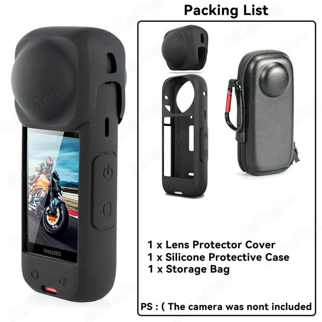 Pour Insta360 X5 X4 Protections d'Objectif + Sac de Rangement + Film Protecteur d'Écran pour Insta 360 X4 X5 KIT d'Accessoires Anti-Rayures C pour Insta360 X4