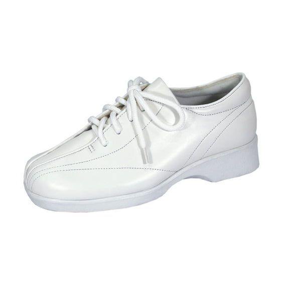 24 HOUR COMFORT Norma Wide Width Comfort Shoes For Work and Casual Attire WHITE 9.5