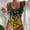 Yellow, variant on Generic Women's High Waisted One Piece Swimsuit Tummy Control High Cut Bathing Suit Slimming Scoop Neck Swim Suits
