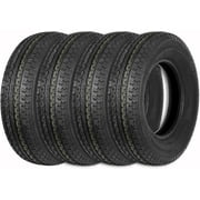 Durun ST205/75R15 Radial Trailer Tire, 205 75R15 ST 205/75R15, 8 Ply Load Range D Set of 4